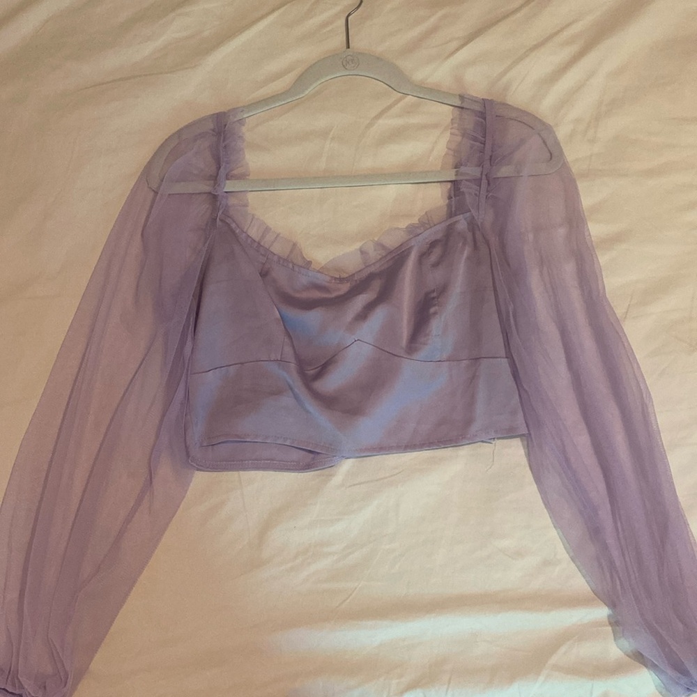 Lavender Tulle Top